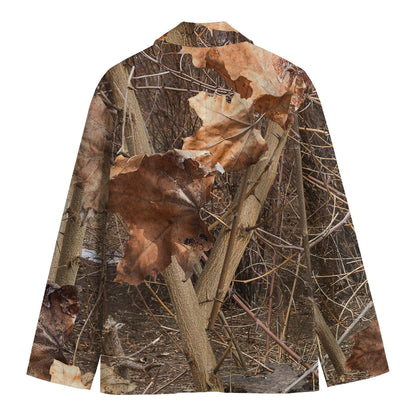 Hunting Camo Pattern Print Men's Blazer