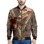 Hunting Camo Pattern Print Men's Bomber Jacket