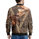 Hunting Camo Pattern Print Men's Bomber Jacket