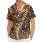 Hunting Camo Pattern Print Men's Deep V-Neck Shirt