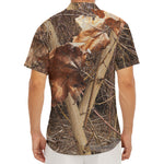 Hunting Camo Pattern Print Men's Deep V-Neck Shirt