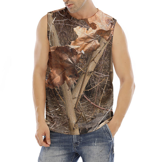 Hunting Camo Pattern Print Men's Fitness Tank Top