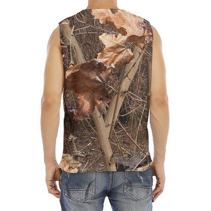 Hunting Camo Pattern Print Men's Fitness Tank Top