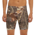 Hunting Camo Pattern Print Men's Long Boxer Briefs