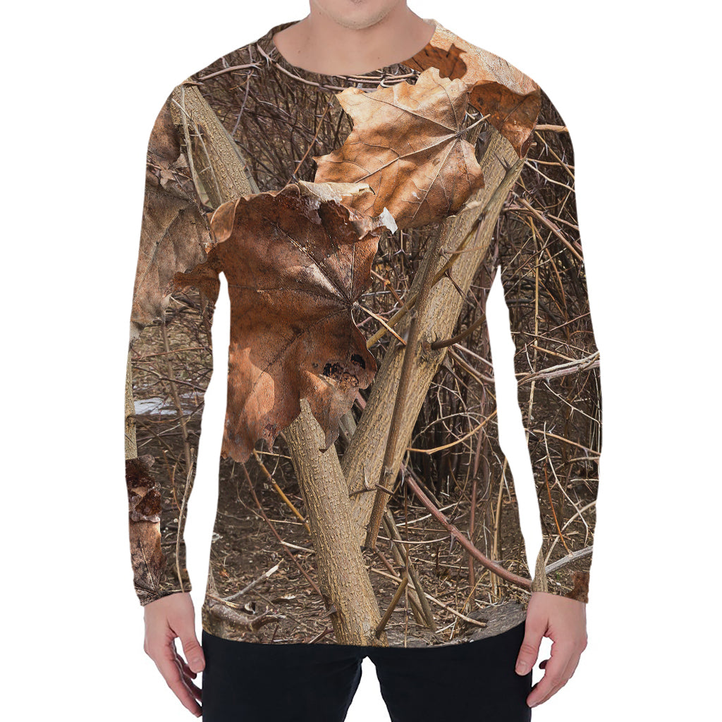 Hunting Camo Pattern Print Men's Long Sleeve T-Shirt