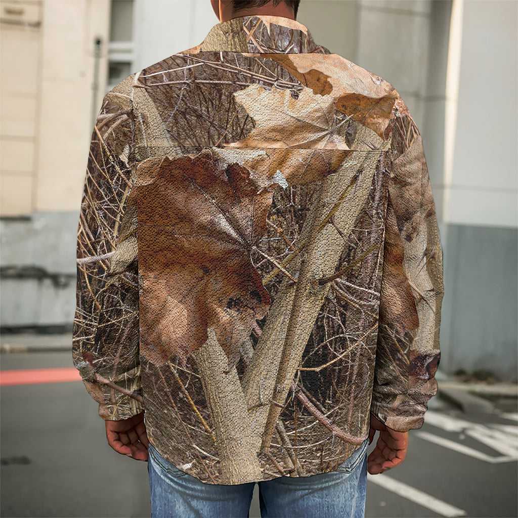 Hunting Camo Pattern Print Men's Shirt Jacket