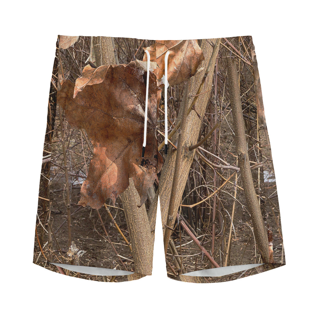 Hunting Camo Pattern Print Men's Sports Shorts