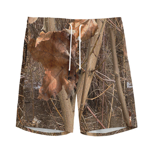 Hunting Camo Pattern Print Men's Sports Shorts