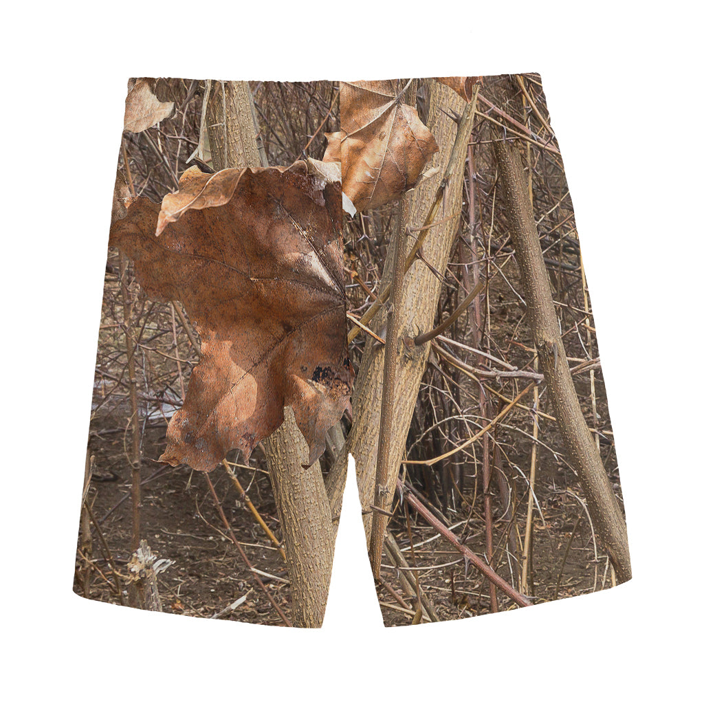 Hunting Camo Pattern Print Men's Sports Shorts