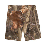 Hunting Camo Pattern Print Men's Sports Shorts