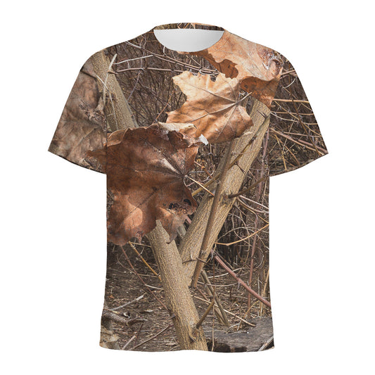 Hunting Camo Pattern Print Men's Sports T-Shirt