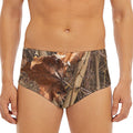 Hunting Camo Pattern Print Men's Triangle Swim Briefs
