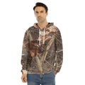 Hunting Camo Pattern Print Men's Velvet Pullover Hoodie
