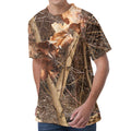Hunting Camo Pattern Print Men's Velvet T-Shirt