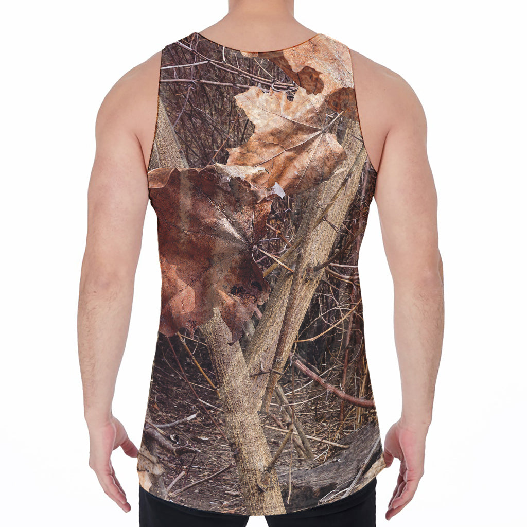 Hunting Camo Pattern Print Men's Velvet Tank Top