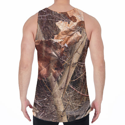 Hunting Camo Pattern Print Men's Velvet Tank Top