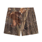 Hunting Camo Pattern Print Mesh Shorts