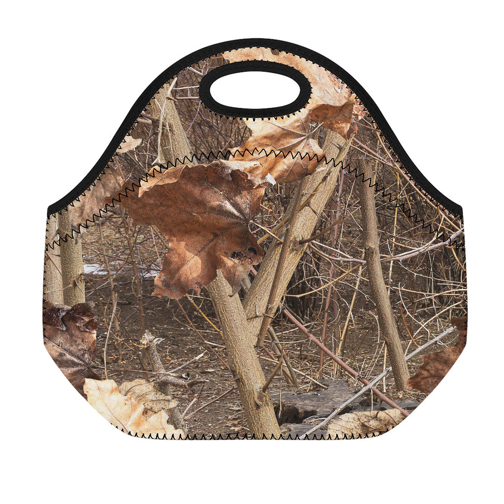 Hunting Camo Pattern Print Neoprene Lunch Bag