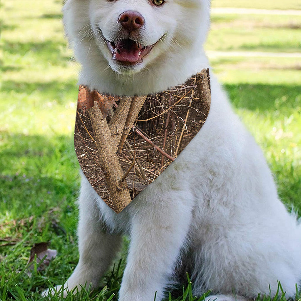 Hunting Camo Pattern Print Over The Collar Dog Bandana