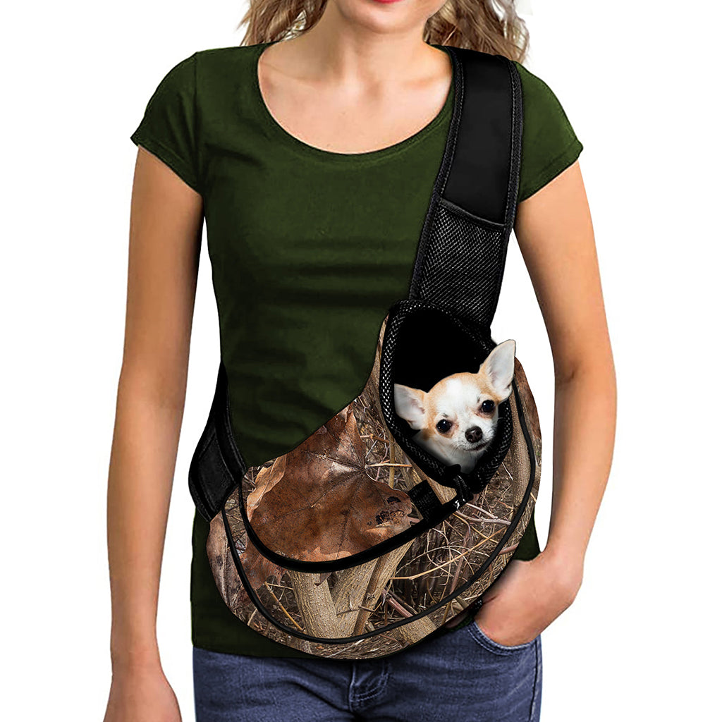 Hunting Camo Pattern Print Pet Sling Carrier