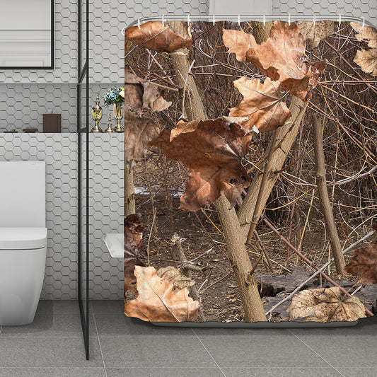 Hunting Camo Pattern Print Polyester Shower Curtain