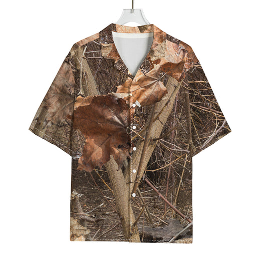 Hunting Camo Pattern Print Rayon Hawaiian Shirt