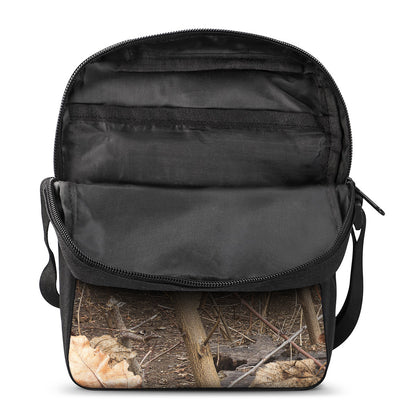 Hunting Camo Pattern Print Rectangular Crossbody Bag