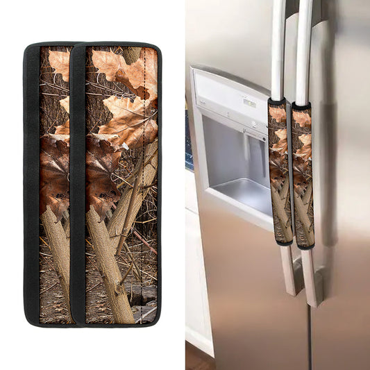 Hunting Camo Pattern Print Refrigerator Handle Covers