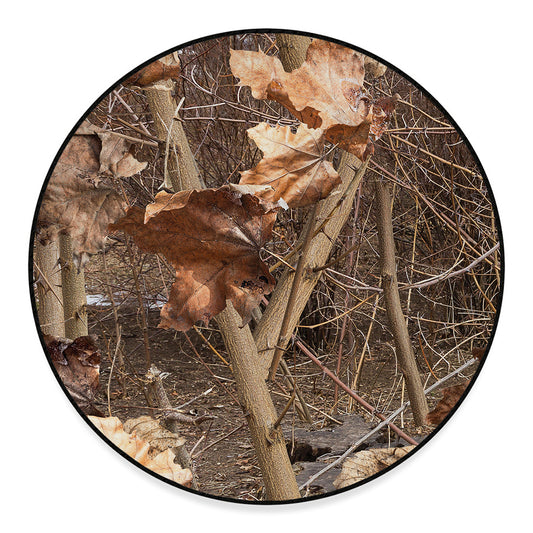 Hunting Camo Pattern Print Round Floor Mat