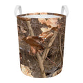 Hunting Camo Pattern Print Round Laundry Basket