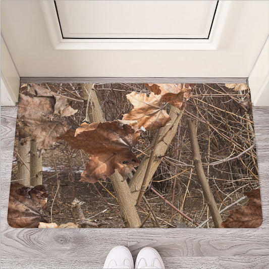 Hunting Camo Pattern Print Rubber Doormat