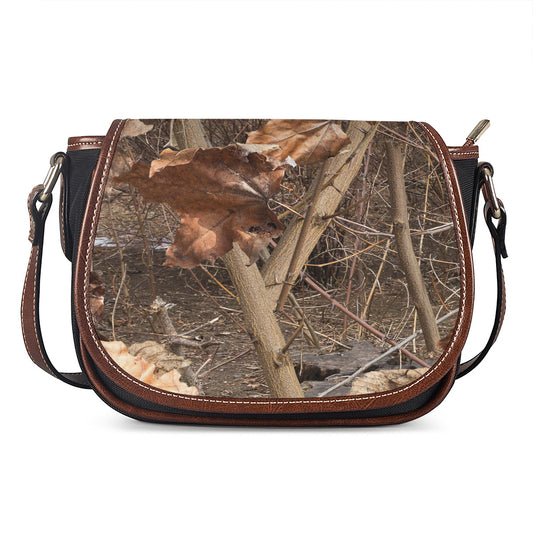 Hunting Camo Pattern Print Saddle Bag