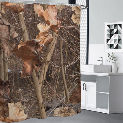 Hunting Camo Pattern Print Shower Curtain