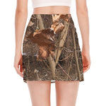 Hunting Camo Pattern Print Side Slit Mini Skirt