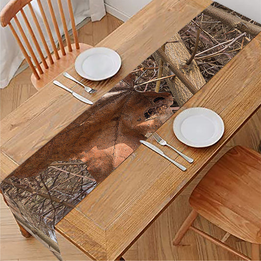 Hunting Camo Pattern Print Table Runner