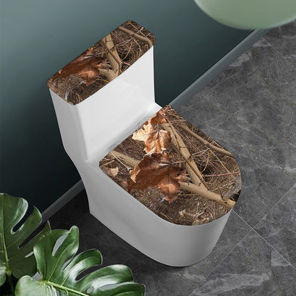 Hunting Camo Pattern Print Toilet Lid And Tank Cover Set