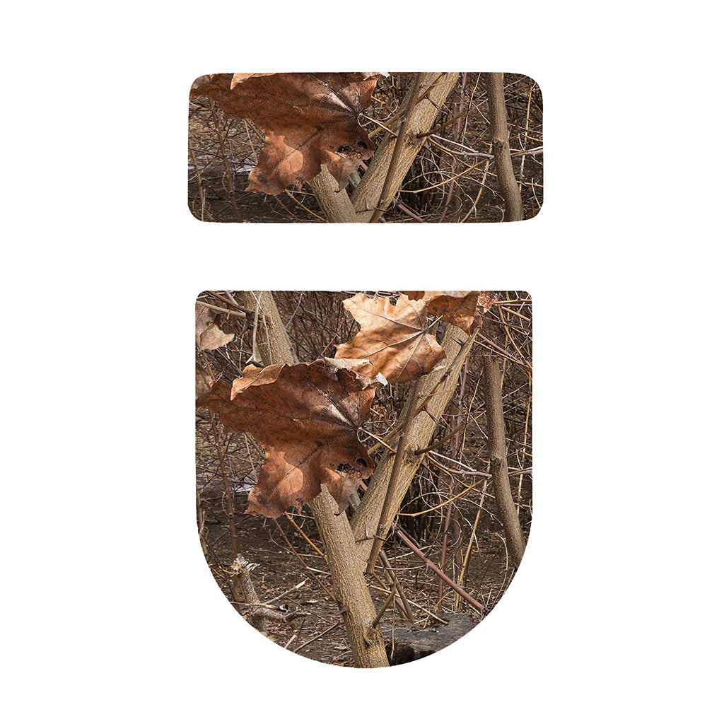 Hunting Camo Pattern Print Toilet Lid And Tank Cover Set