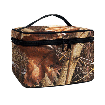 Hunting Camo Pattern Print Travel Makeup Bag