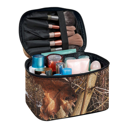 Hunting Camo Pattern Print Travel Makeup Bag