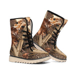 Hunting Camo Pattern Print Winter Boots
