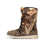 Hunting Camo Pattern Print Winter Boots