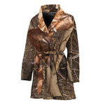 Hunting Camo Pattern Print Women's Bathrobe