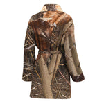 Hunting Camo Pattern Print Women's Bathrobe