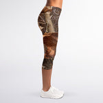 Hunting Camo Pattern Print Women's Capri Leggings