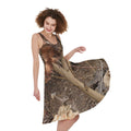 Hunting Camo Pattern Print Sleeveless Knee Length Dress
