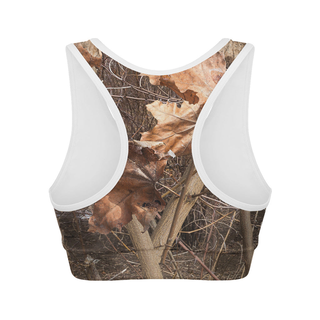 Hunting Camo Pattern Print Women's Sports Bra