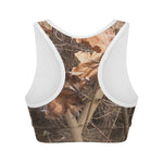 Hunting Camo Pattern Print Women's Sports Bra