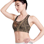 Hunting Camo Pattern Print Women's Sports Bra