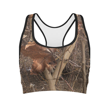 Hunting Camo Pattern Print Women's Sports Bra
