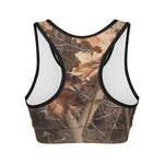 Hunting Camo Pattern Print Women's Sports Bra